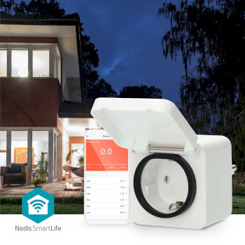 WIFIPO130FWT Smartlife slimme stekker | wi-fi | ip44 | 3680 w | randaarde stekker | -25 - 55 °c | android Product foto