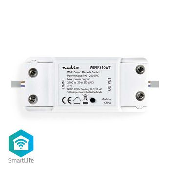 WIFIPS10WT Smartlife schakelaar | wi-fi | 2400 w | kroonsteentjes | app beschikbaar voor: android™ / ios