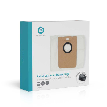 WIFIVCB04 Stofzuigerzak | 5 stuks | synthetisch | meest verkocht voor: nedis® wifivcl002cbk | wit Verpakking foto