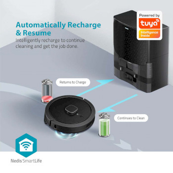 WIFIVCL002CBK Smartlife robotstofzuiger | laser navigatie | wi-fi | capaciteit opvangreservoir: 0.6 l | automatisc Product foto