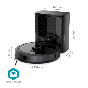 WIFIVCL002CBK Smartlife robotstofzuiger | laser navigatie | wi-fi | capaciteit opvangreservoir: 0.6 l | automatisc Product foto