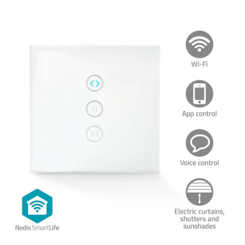 WIFIWC10WT Smartlife wandschakelaar | wi-fi | gordijn / sluiter / zonnescherm | muurmontage | 300 w | android&#