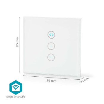 WIFIWC10WT Smartlife wandschakelaar | wi-fi | gordijn / sluiter / zonnescherm | muurmontage | 300 w | android&# Product foto