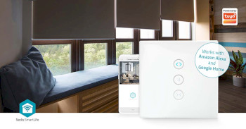 WIFIWC10WT Smartlife wandschakelaar | wi-fi | gordijn / sluiter / zonnescherm | muurmontage | 300 w | android&# Product foto