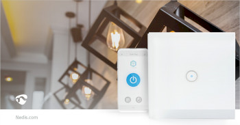 WIFIWS10WT Smartlife wandschakelaar | wi-fi | enkel | muurmontage | 1000 w | android™ / ios | glas | wit Product foto