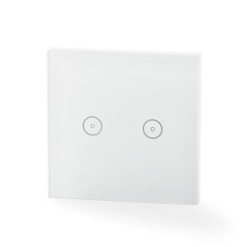 WIFIWS20WT Smartlife wandschakelaar | wi-fi | duaal | muurmontage | 1000 w | android™ / ios | glas | wit Product foto