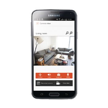 WLC-3000 Hd pan-tilt ip-camera binnen 1280x720 wit/zwart In gebruik foto