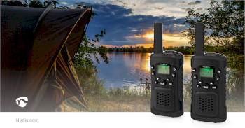 WLTK0610BK Walkie talkie set | 2 handsets | tot 6 km | frequentiekanalen: 8 | ptt / vox | tot 3 uur | koptelefo Product foto