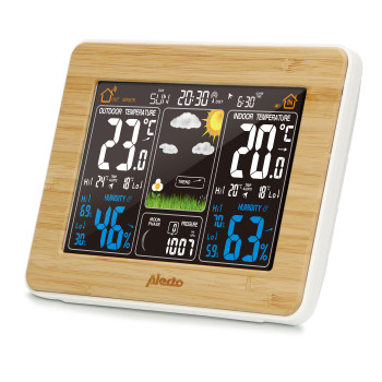WS-1560 Weerstation met draadloze sensor bamboe Product foto