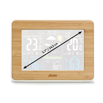 WS-1560 Weerstation met draadloze sensor bamboe Product foto