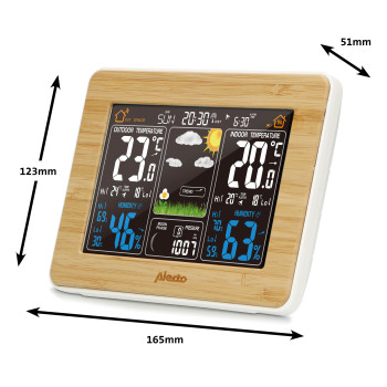 WS-1560 Weerstation met draadloze sensor bamboe Product foto