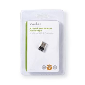 WSNWN150BK Netwerk-dongel | wi-fi | n150 | 2.4 ghz | usb2.0 | wi-fi-snelheid totaal: 150 mbps | windows 10 / wi Verpakking foto