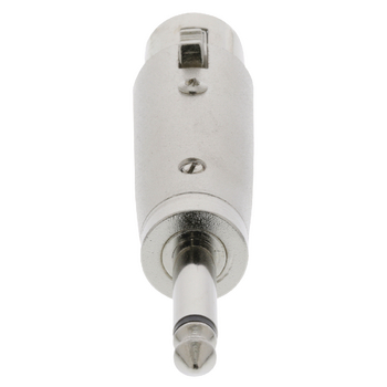 XLR-3FJPM Xlr-adapter 6.35 mm male - xlr 3-pins female zilver Product foto