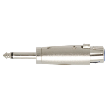 XLR-3FJPS Xlr-adapter 6.35 mm male - xlr 3-pins female zilver Product foto