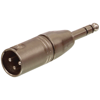 XLR-3MJPSM Xlr-adapter xlr 3-pins male - 6.35 mm male zilver