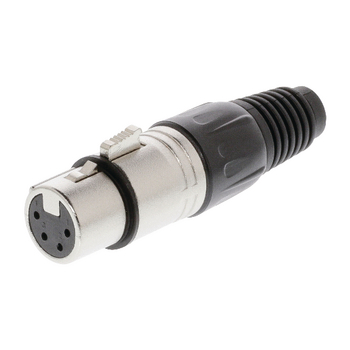 XLR-4F Connector xlr 4-pin female metaal zilver