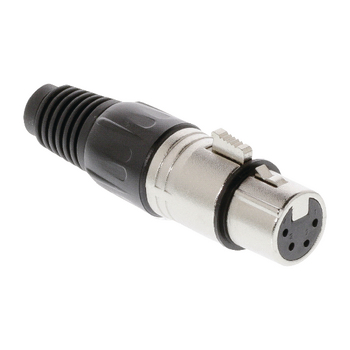 XLR-4F Connector xlr 4-pin female metaal zilver Product foto