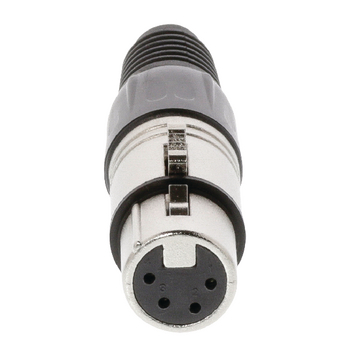 XLR-4F Connector xlr 4-pin female metaal zilver Product foto