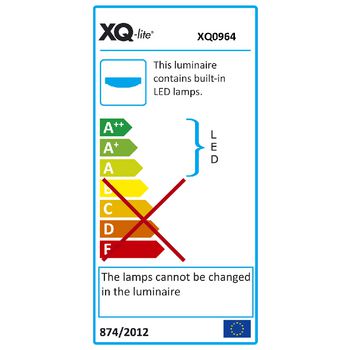 XQ-0964 Led inbouwspot 3 w 2700 k rectangular geborsteld aluminium  foto