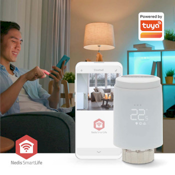 ZBHTR20WT Smartlife radiatorbediening | zigbee 3.0 | batterij gevoed | led | android™ / ios Product foto