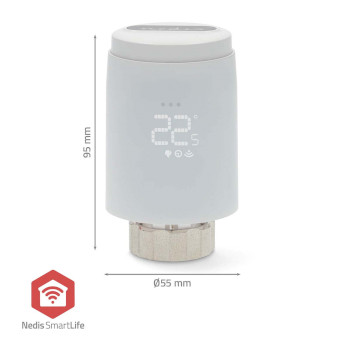 ZBHTR20WT Smartlife radiatorbediening | zigbee 3.0 | batterij gevoed | led | android™ / ios Product foto