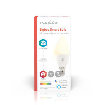 ZBLC10E14 Smartlife multicolour lamp | zigbee 3.0 | e14 | 470 lm | 4.9 w | rgb / warm tot koel wit | 2200 - 65  foto