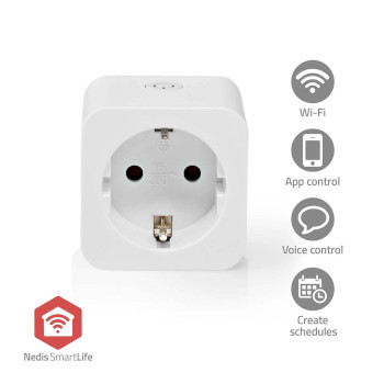 ZBP131FWT Smartlife slimme stekker | zigbee 3.0 | ip21 | energiemeter | 3680 w | hybrid (cee 7/7) | 0 - 55 