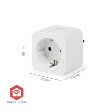 ZBP131FWT Smartlife slimme stekker | zigbee 3.0 | ip21 | energiemeter | 3680 w | hybrid (cee 7/7) | 0 - 55  Product foto