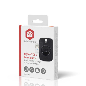 ZBPB10BK Smart home paniekknop | zigbee 3.0 | batterijtype: cr2450 | zwart Verpakking foto