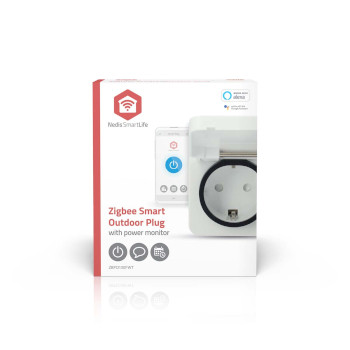 ZBPO130FWT Smartlife slimme stekker | zigbee 3.0 | ip44 | energiemeter | 3680 w | type f (cee 7/7) | -25 - 55 &  foto