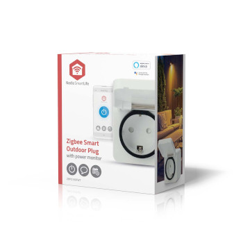 ZBPO130FWT Smartlife slimme stekker | zigbee 3.0 | ip44 | energiemeter | 3680 w | type f (cee 7/7) | -25 - 55 & Verpakking foto