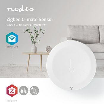 ZBSC10WT Smartlife klimaatsensor | zigbee 3.0 | batterij gevoed | android™ / ios | wit Product foto