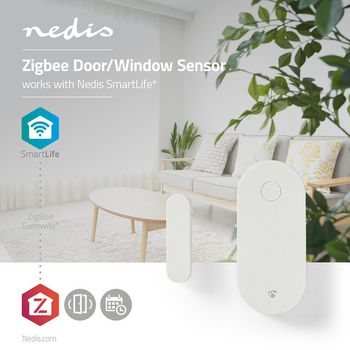 ZBSD10WT Slimme deur/raam sensor | zigbee 3.0 | batterij gevoed | android™ / ios | wit Product foto