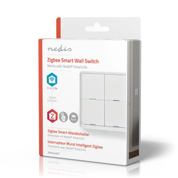 ZBWS40WT Smartlife wandschakelaar | zigbee 3.0 | muurmontage | android™ / ios | kunststof | wit Verpakking foto